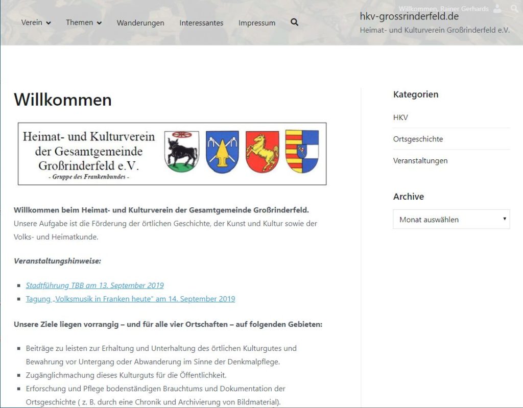 Webseite des HKV freigeschaltet - hkv-grossrinderfeld.de